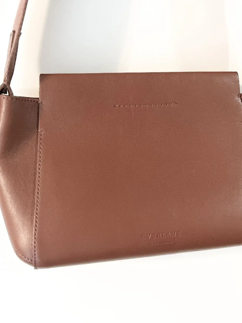 Everlane The Form Mini Bag Crossbody Cognac Brown